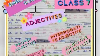 English grammar course class 7/what is adjectives /kinds of adjectives/example of adjectives