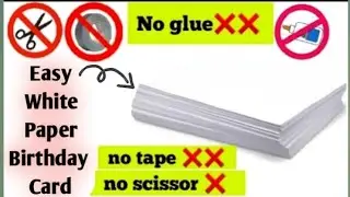 No Glue No Scissors Birthday Card Ideas/ Cute Easy Birthday Gift Card /card @Craftwithshilpa123 