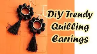 DIY Silk Thread Tassel Earrings With Paper Quilling | BeCre8ive