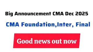 Breaking News 📢| CMA Big ANNOUNCEMENT Foundation Inter Final 