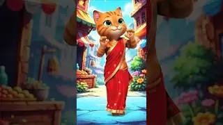 Ai Cat dance | #Ai #Animation #Saree #India |