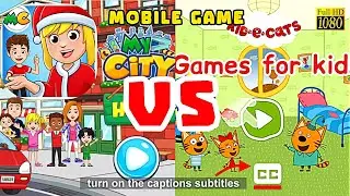 MY CITY HOME vs KIDECATS TODDLER GAMES ABC! | Games Free