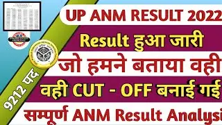 UPSSSC Anm Result 2022 Out | परिणाम हुआ जारी | UP anm result 9212 | UP Anm cut off