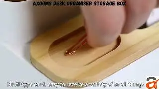 Axooms Bamboo Desk Organizer Box | Tidy Up Your Workspace | #axooms