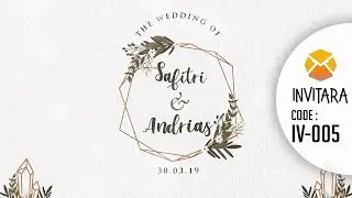 Video Undangan Pernikahan  Digital Rustic Floral Design by Invitara [CODE: IV-005]