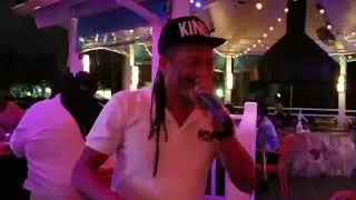 Queen and King, Kelley Bolduc and Vibert Chang at Bahama Breeze, Jan 28, 2018