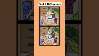 Find 5 Differences Sweet Treat Test Your Skills of Observation Game with Answers