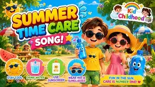 Summer Time Care Song ☀️ | Stay Cool & Safe | Kids Learning by KidsStudio | #kidsstudio | #kidssongs
