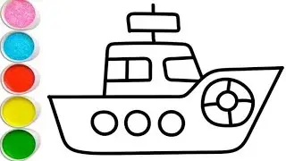 How To Draw Boat 🛥 ? Easy Boat Drawing For Kids || Cute Boat Drawing || Simple Drawing 