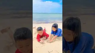 Cari kepiting putih didalam pasir #fypyoutube #shortvideo #fyp