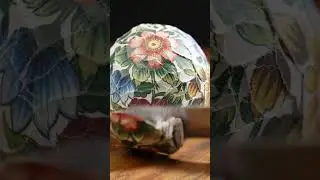 Paper Mache Ball Slice 🎨 | Smart Knife ASMR Reveal with Hidden Scrolls | Satisfying One Cut