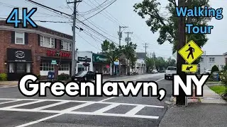 [4K] Greenlawn Walking Tour: Charming Long Island Town🧡
