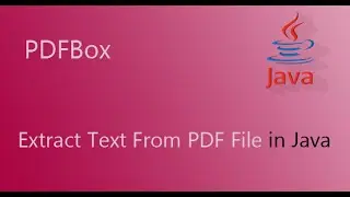 [Old] PDFBox Example Code: How to Extract Text From PDF file with java