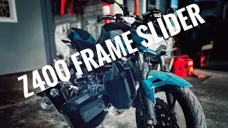 Kawasaki z400 frame slider installation