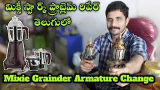 mixie repair in telugu | how to change mixer grinder armature