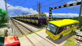 Train Close Calls & Near Miss Accidents | Unmanned Level Crossing Awareness Movie &ndash; Train Simulator