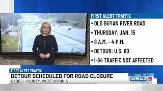 Detour scheduled for road closure