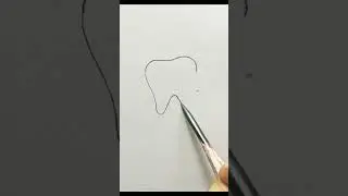 how to draw a tooth #shorts #trwnding #viral @SabSubjects