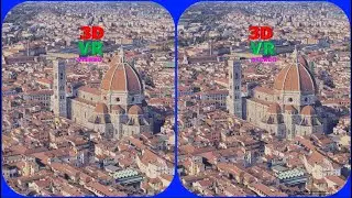 Florence Cathedral 3D VR Stereogram Magic eye, 3D SBS, Google Earth, Italy, 매직아이