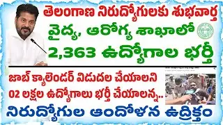 🔥నిరుద్యోగుల ఆందోళన| Job Calendar Release Demand | Telangana Health Dept 2363 Jobs