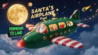 🎅✈️ Santa on a Plane! | Fly It, Santa! ✨ Christmas Song for Kids 🎄 | Fun Cartoon Music Video