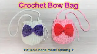 Super Easy Crochet Bow Bag - Two-Color Series | ❤️&zwj;🔥 Step by Step ❤️&zwj;🔥