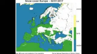Snow and Ice cover in Europe Dec 2016 - Jan 2017