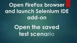 Selenium IDE - Re-run a saved test scenario