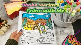 ❄️☃️ Christmas Snow Fall || Festive Snow Scene Coloring  || Satisfying Coloring