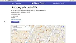 NYC Event Finder app demo