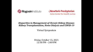 Rogosin Symposium 2021 - Welcome, Overview and Goals