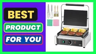 VEVOR Commercial Panini Press Grill Electric Sandwich Maker Griddle Plate 14