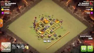 Dragon + CC Hogs attack on Lower town hall