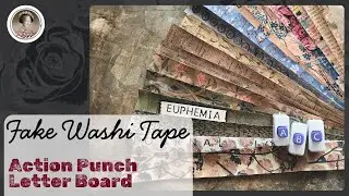 ACTION Punch Letter Board ✤ Fake Washi Tape m. Serviette ✤ FREEBIE ✤ Personalisiert ✤ Junk Journal