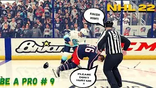 NHL 22 Be A Pro#9 Golikov's 1st Career Fight!!