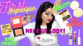 FIRST IMPRESSION of The Balm Cosmetics | BLUE EYES MAKEUP LOOK & REVIEW | WORTH IT Or NOT ?