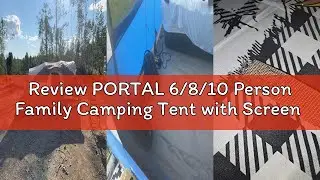 Review PORTAL 6/8/10 Person Family Camping Tent with Screen Room, Water Resistant Big Tunnel Tents w