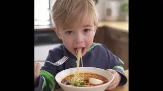 Jin Ramen made by an American child 미쿡 아이가 끓여 주는 진라면 (NO AD)