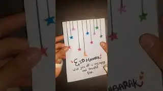 Last minute Eid Mubarak Card| Notebook Paper Card| Without Glue #shorts #ytshorts #viral #PaperCraft
