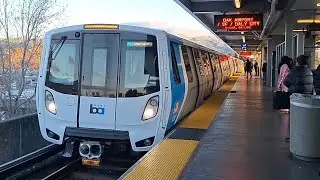 BART: Diverted Green Line MacArthur train ride from Union City to 12th St (Sunset Ride!)