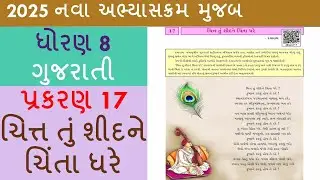 ધોરણ 8 ગુજરાતી || પ્રકરણ 17 ||ચિત્ત તું શીદને ચિંતા ધરે 