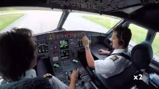 Malmo ESMS Cockpit view landing rwy 17
