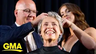 This oncology nurse shaves her head every year in solidarity with her patients