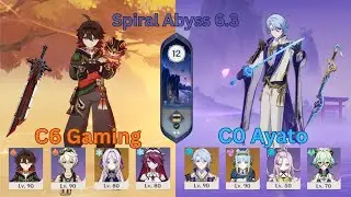F2P C6 Gaming Melt & C0 Ayato Lunar-Charged | Genshin Impact | Spiral Abyss 6.3 / Luna IV Floor 12
