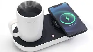 Coffee Mug Warmer, MINXUE Drink Cooler&nbsp;with Wireless Charger for Home Office Desk Use,