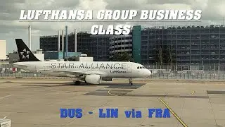 Lufthansa Group Business Class A320 & E195 Dusseldorf - Milan (Linate) via Frankfurt