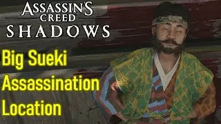 Assassin's Creed Shadows Big Sueki location guide, how to assassinate big Sueki quest, kabukimono