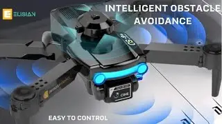 Elisian foldable budget drone with dual camera and intelligent obstacle avoidance
