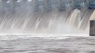 Footage of flooding at Keystone Lake 2025