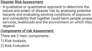 MCN301 Disaster Management, Module 2, Part -3, Disaster risk assessment